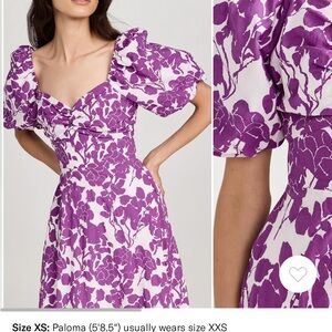 English Factory Purple and White Floral Maxi Dress